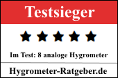 Testsieger analoge Hygrometer - Auszeichnung