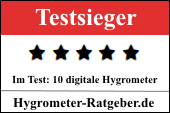 Testsieger digitale Hygrometer - Auszeichnung